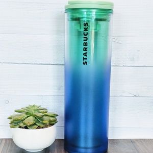 Starbucks Frosted 🔵Blue Ombre & Mint Water Bottle